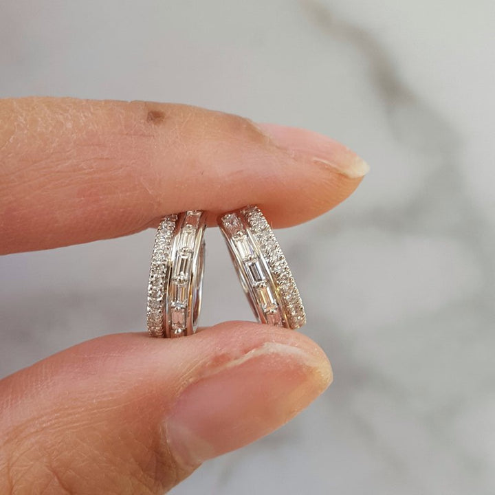 Gems One Diamond Huggie Hoop Earrings