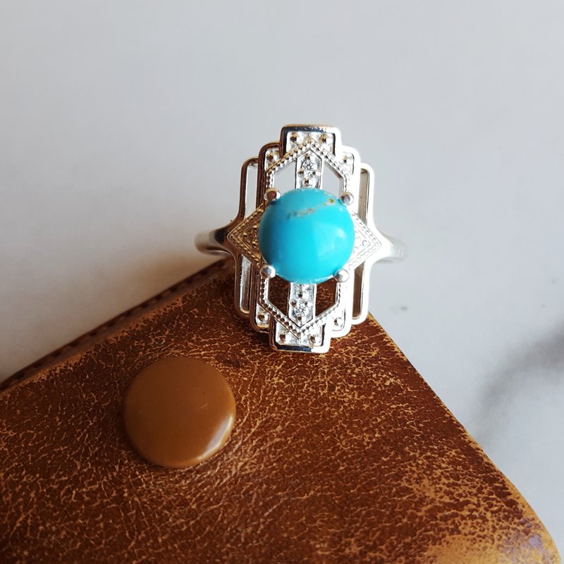 Arizona Turquoise and Inlaid Jewelry El Dorado Turquoise Ring