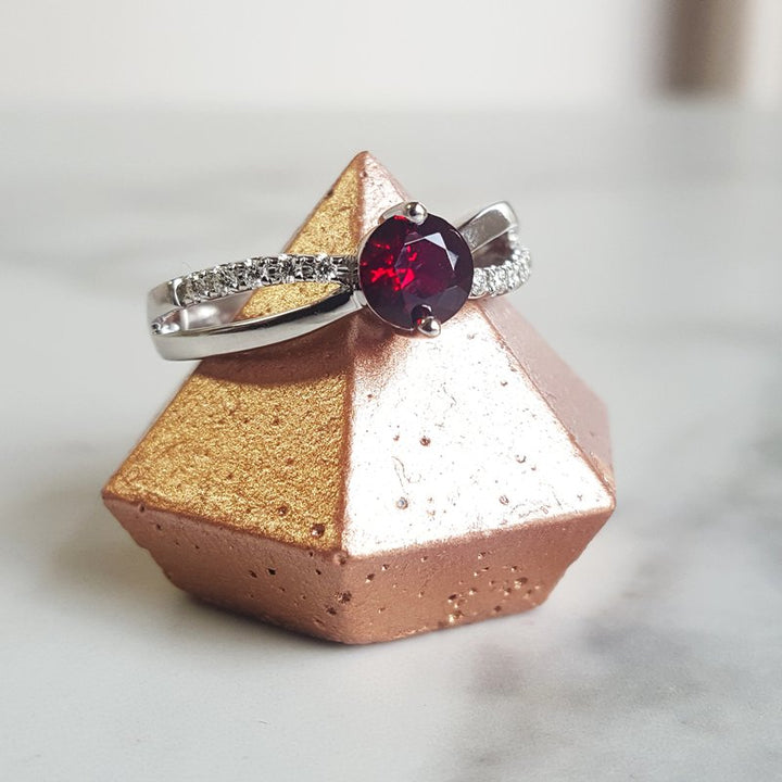 Arizona Anthill Garnet Gold Jewelry Arizona Garnet Infinity Ring