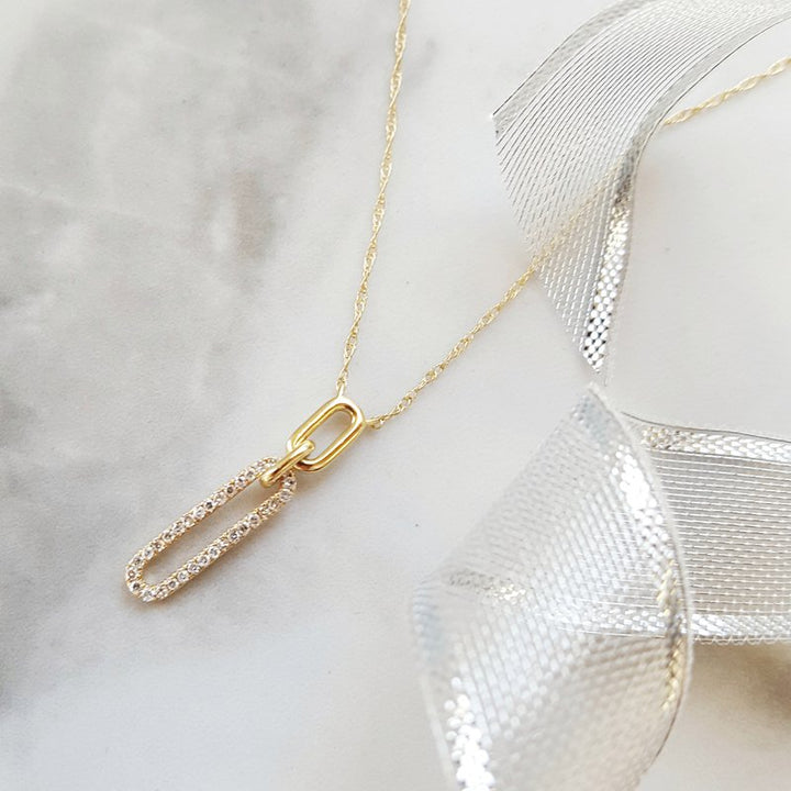 Gems One Elongated Oval Geometric Pendant