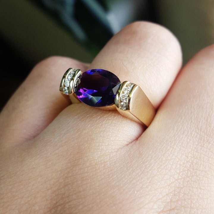 Amethyst Oval Ring