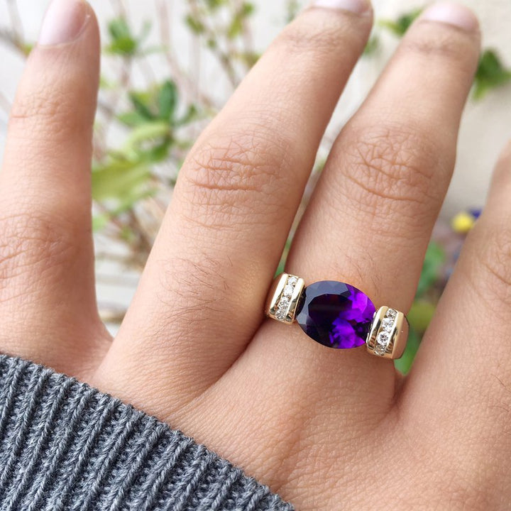 Amethyst Oval Ring