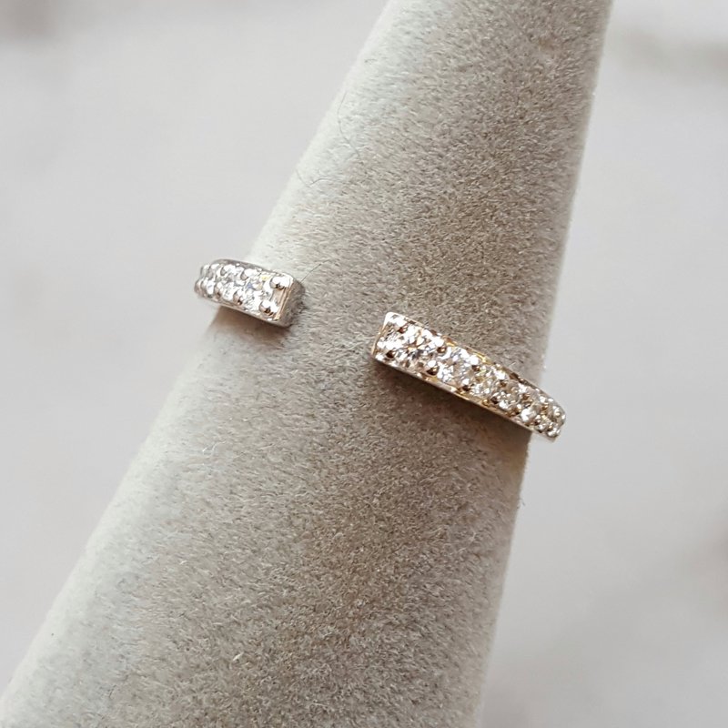 Sami Fine Jewelry Negative Space Diamond Band in White