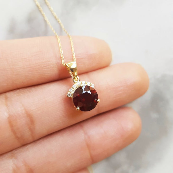 Arizona Anthill Garnet Gold Jewelry Sunrise Pendant 380458