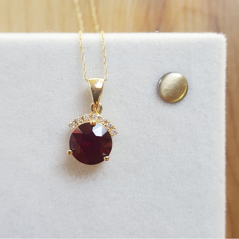 Arizona Anthill Garnet Gold Jewelry Sunrise Pendant