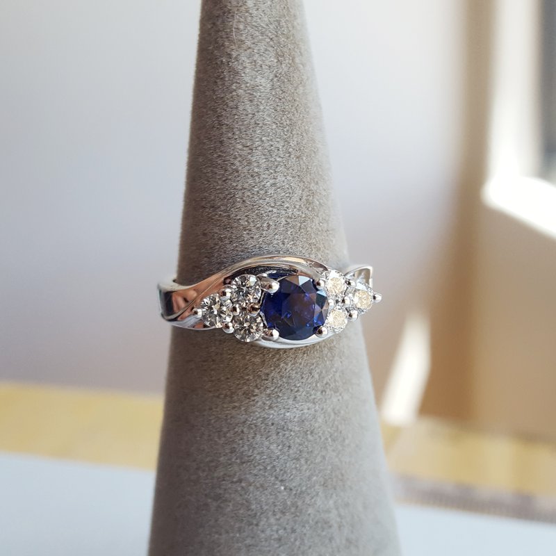 Sami Fine Jewelry Sapphire Swirl Ring