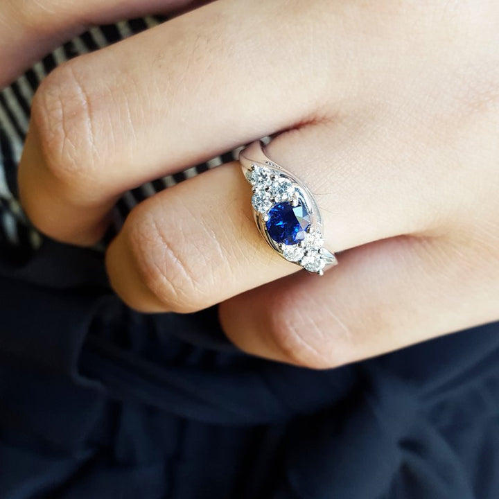 Sami Fine Jewelry Sapphire Swirl Ring