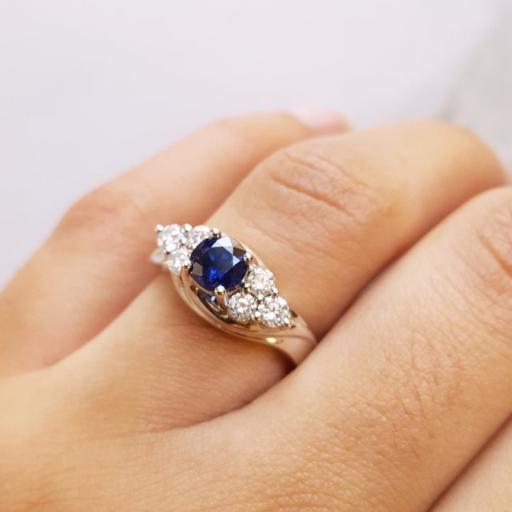 Sami Fine Jewelry Sapphire Swirl Ring