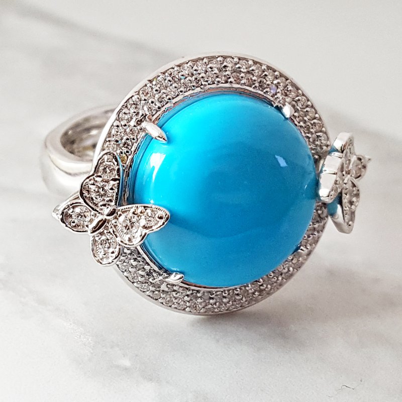 Luxury by Rene Hernandez Turquoise Butterfly Ring