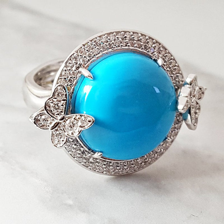 Luxury by Rene Hernandez Turquoise Butterfly Ring