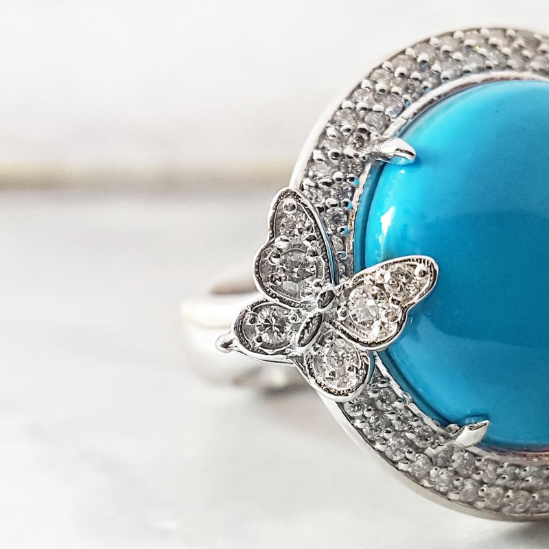 Luxury by Rene Hernandez Turquoise Butterfly Ring