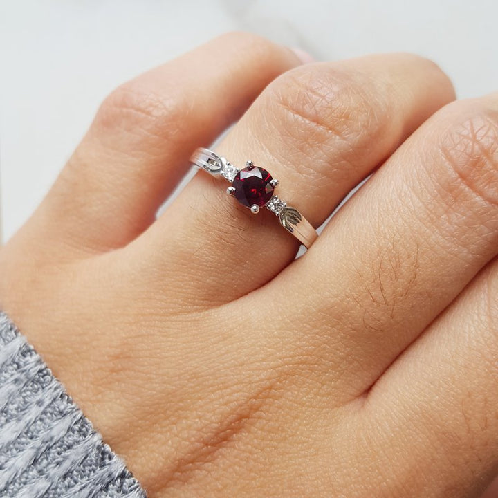 Arizona Anthill Garnet Silver Jewelry Essential Garnet Ring