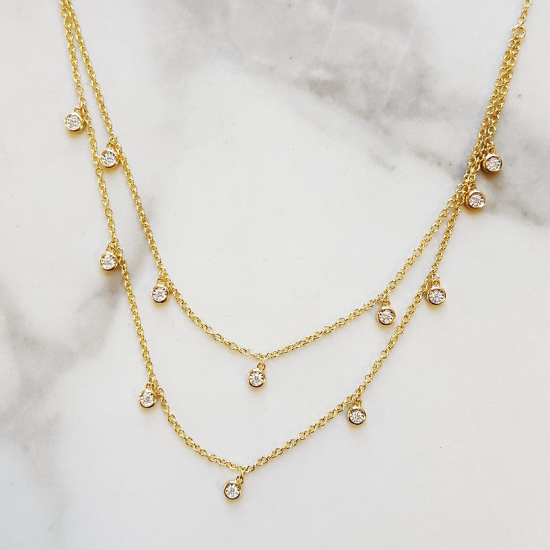Sami Fine Jewelry Double Strand Diamond Necklace