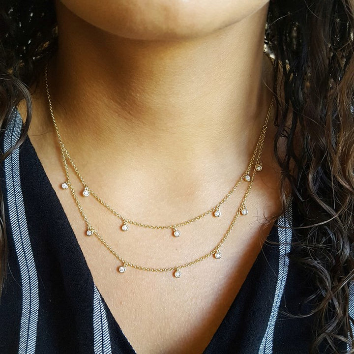 Sami Fine Jewelry Double Strand Diamond Necklace