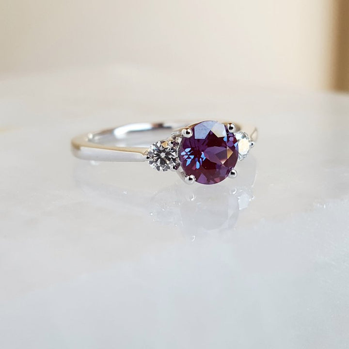 Sami Fine Jewelry Alexandrite 3 Stone Ring 061320