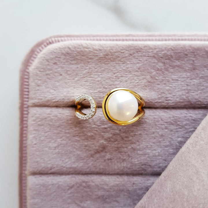 Sami Fine Jewelry Negative Space Pearl Ring 021096