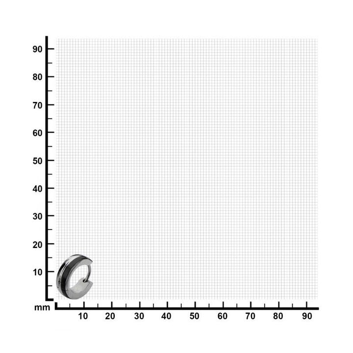 INOX Jewelry Black IP Steel Huggies