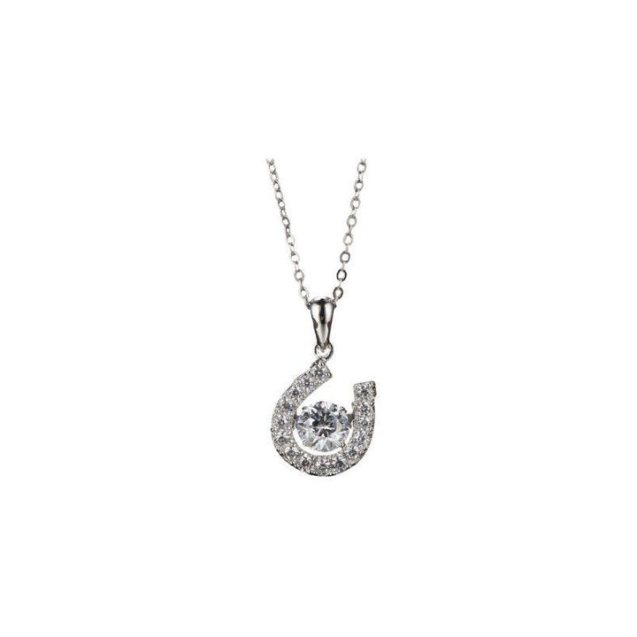 Gems One Sparkle Horseshoe Pendant
