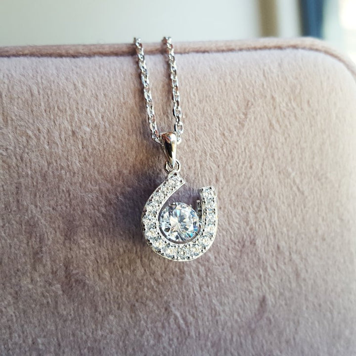 Gems One Sparkle Horseshoe Pendant