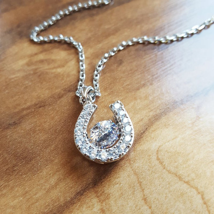 Gems One Sparkle Horseshoe Pendant