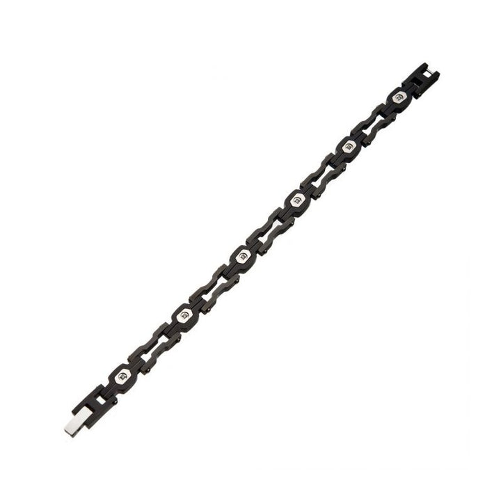 INOX Jewelry Steel Black IP with Black CZ Bracelet