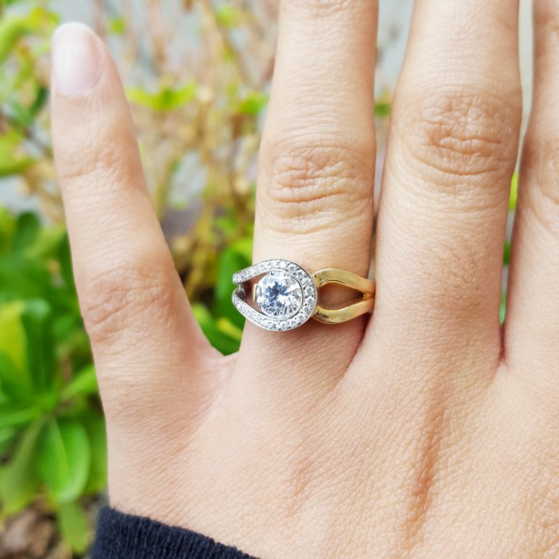 Sami Fine Jewelry Two Tone Lasso Loop Ring