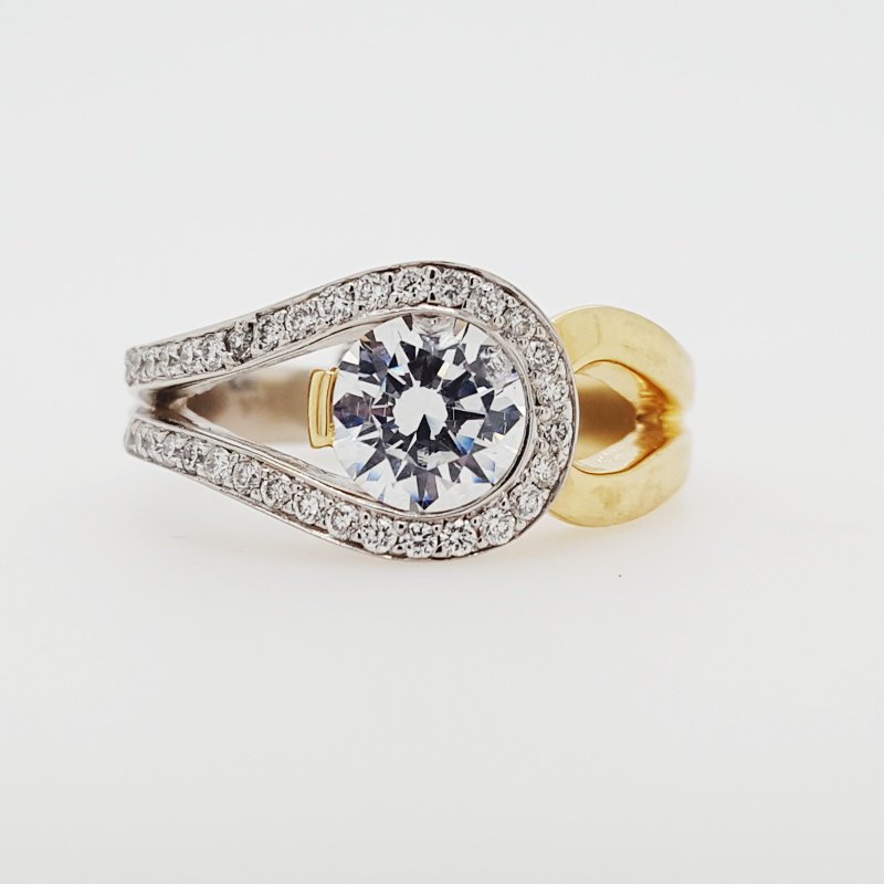 Sami Fine Jewelry Two Tone Lasso Loop Ring
