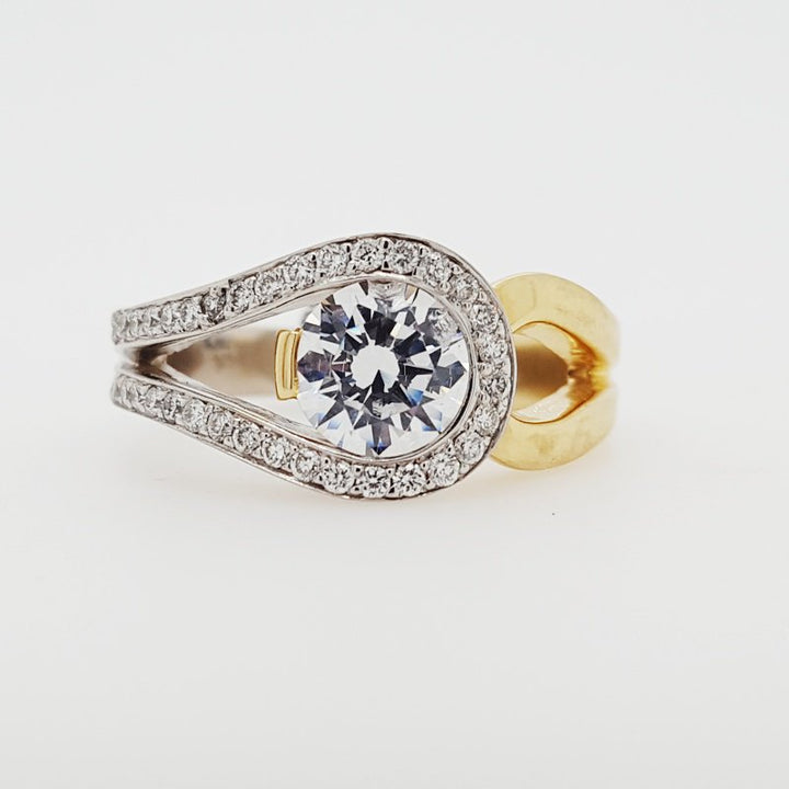 Sami Fine Jewelry Two Tone Lasso Loop Ring