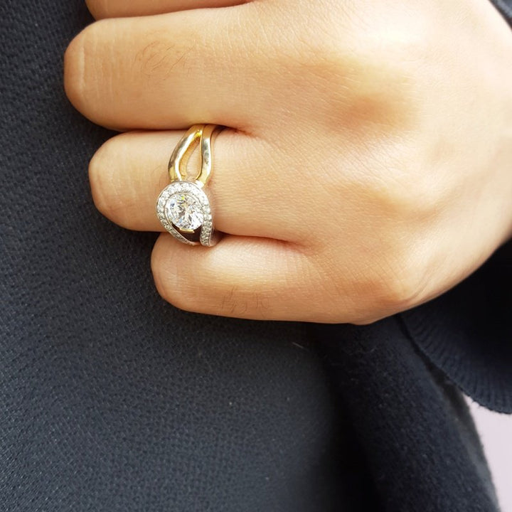 Sami Fine Jewelry Two Tone Lasso Loop Ring