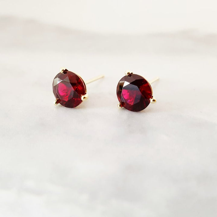 Arizona Anthill Garnet Gold Jewelry Garnet Martini Stud Earrings
