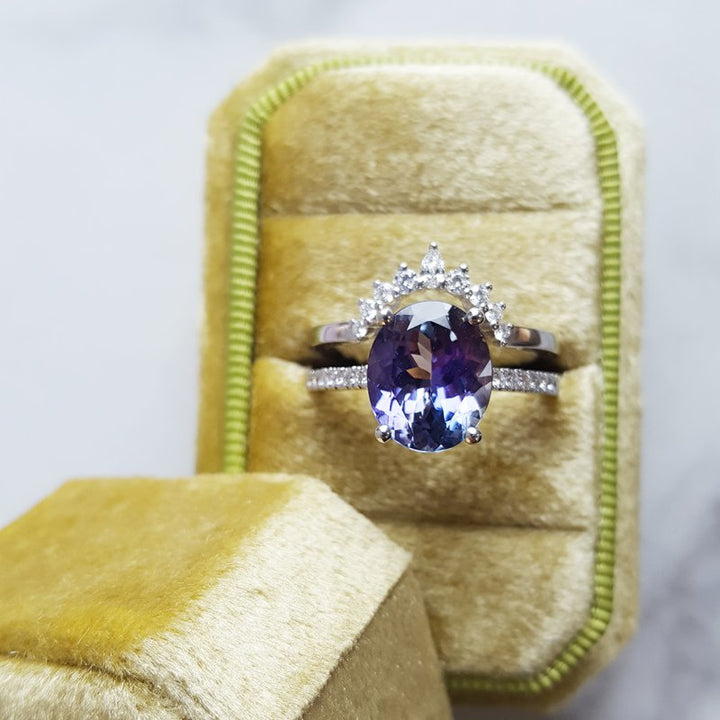Parlé Peacock Tanzanite Queen Ring