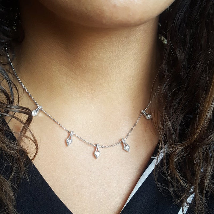 Luxury by Rene Hernandez Diamond Station Necklace