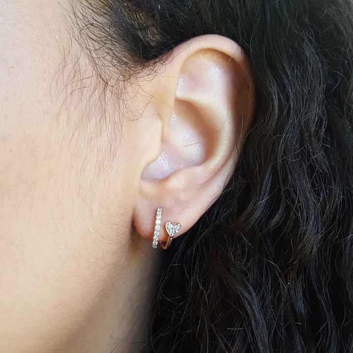 Gems One Diamond Heart Studs