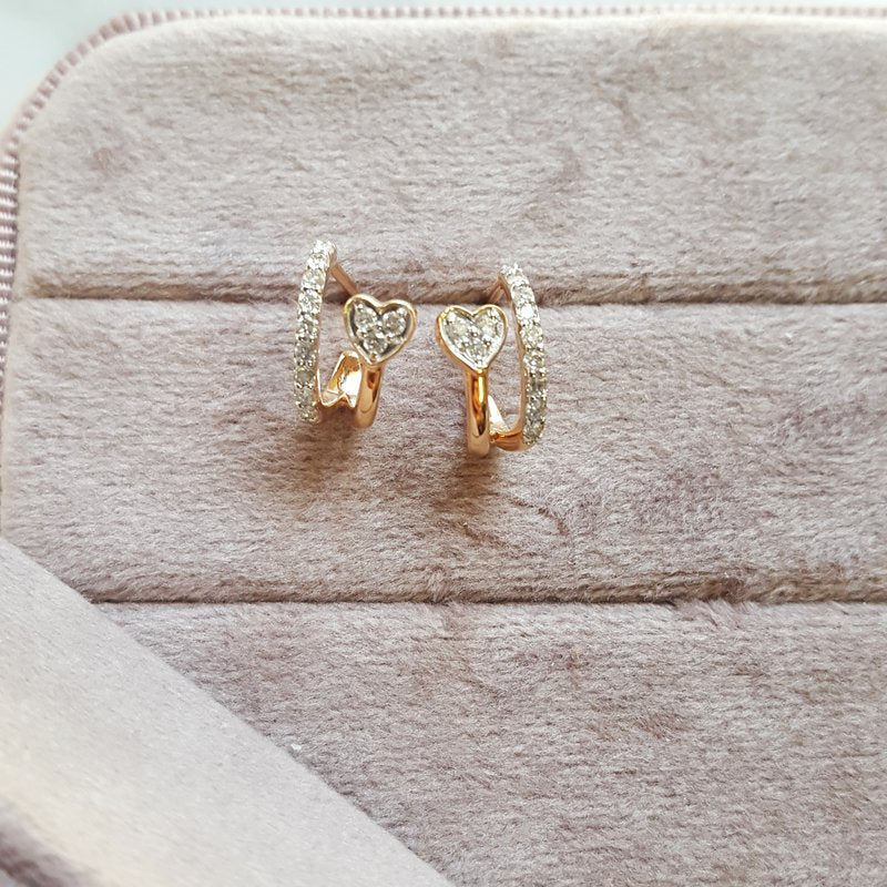 Gems One Diamond Heart Studs