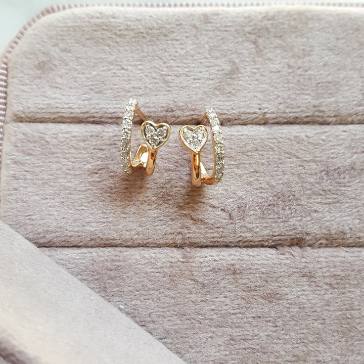 Gems One Diamond Heart Studs