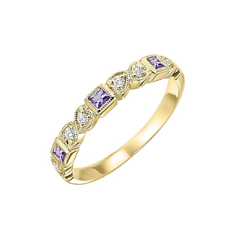  Gems One 14K Yellow Gold Stackable Bezel Amethyst Band (1/10 Ct. Tw.) FR1232-4YD - Sami Fine Jewelry