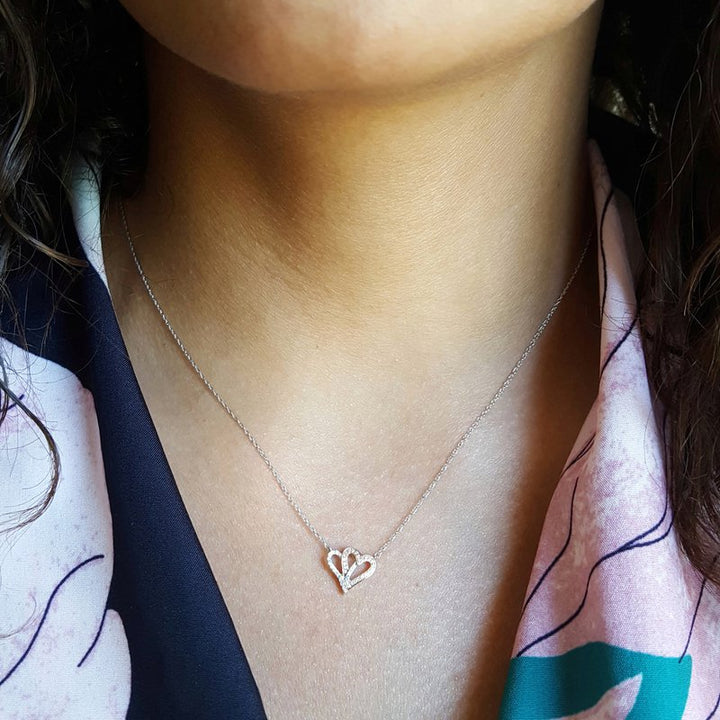Gems One Double Heart Pendant