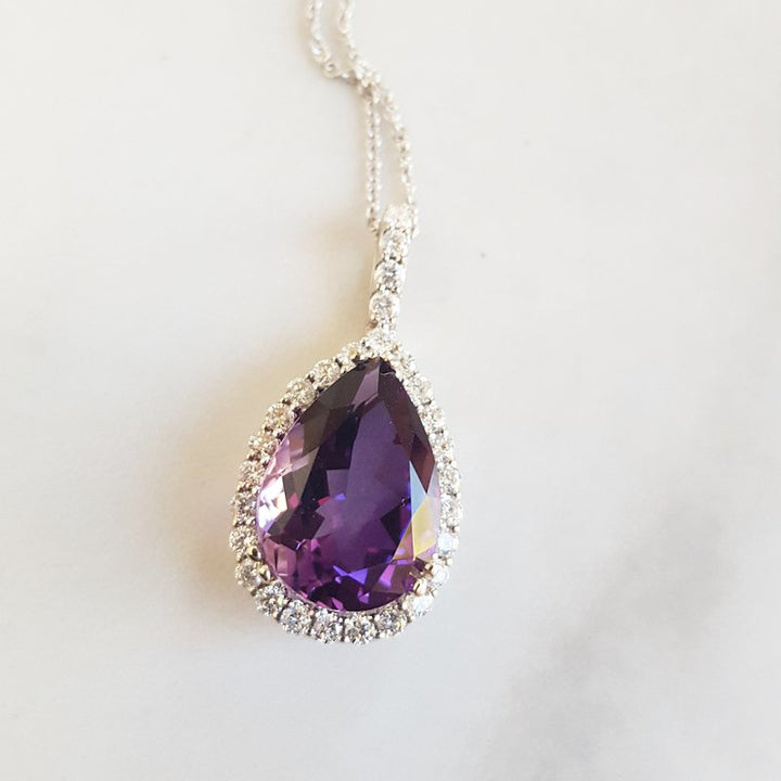   Arizona Amethyst Gold Jewelry Pear Cut Superior Quality AZ Amethyst  363440 - Sami Fine Jewelry