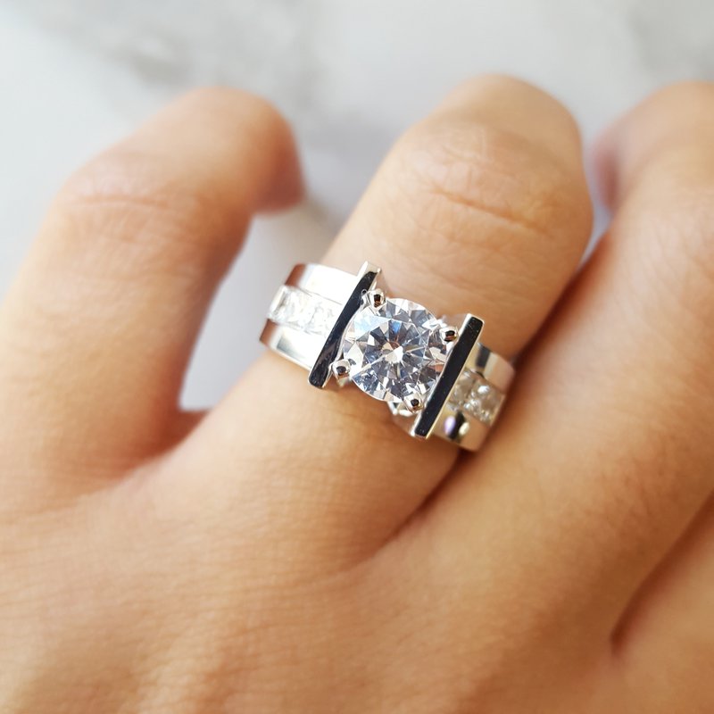 Sami Fine Jewelry Modern Channel Engagement Ring