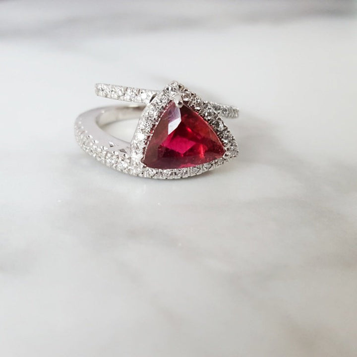 Luxury by Rene Hernandez Modern Rubellite Ring