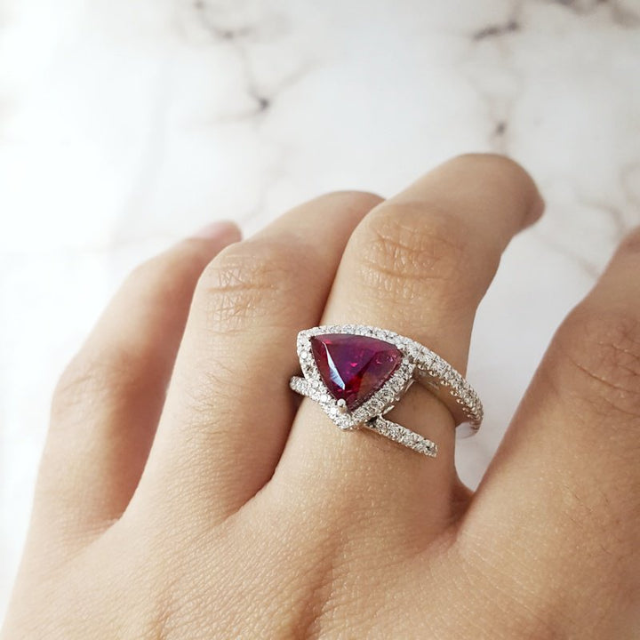 Luxury by Rene Hernandez Modern Rubellite Ring