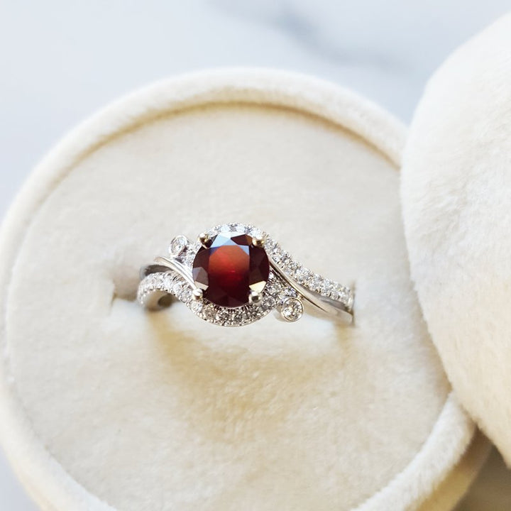 Arizona Anthill Garnet Gold Jewelry Garnet Swirl Ring
