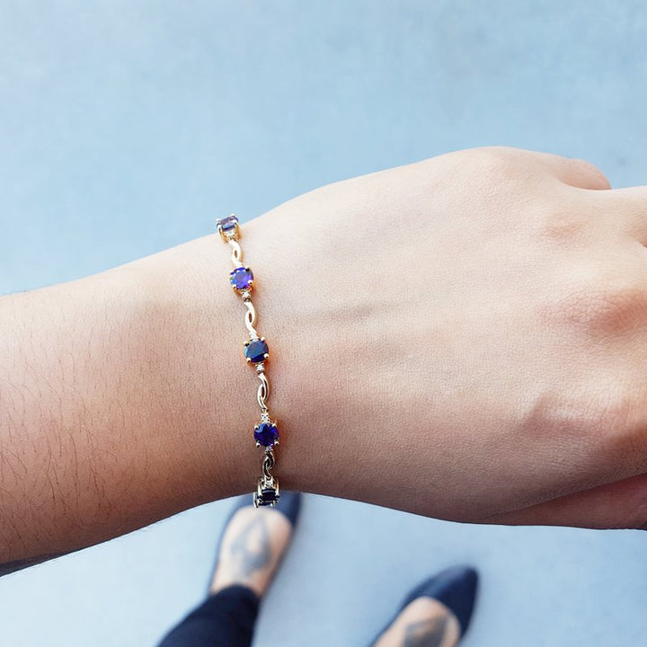 Delicate Amethyst Tennis Bracelet