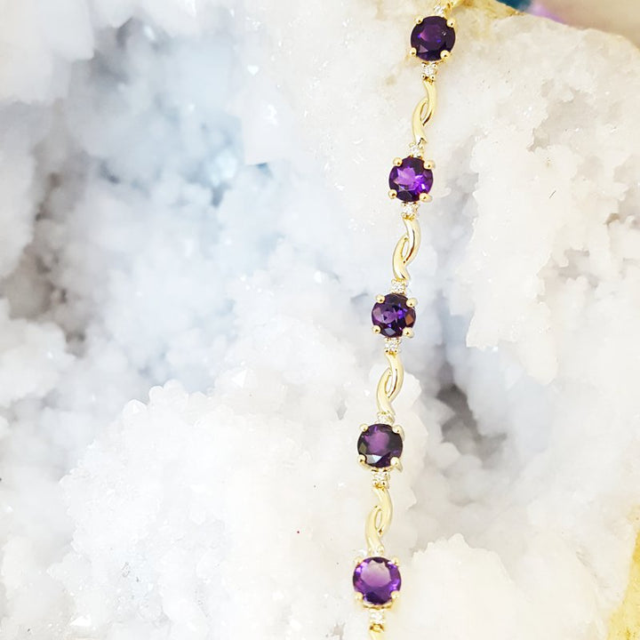 Delicate Amethyst Tennis Bracelet
