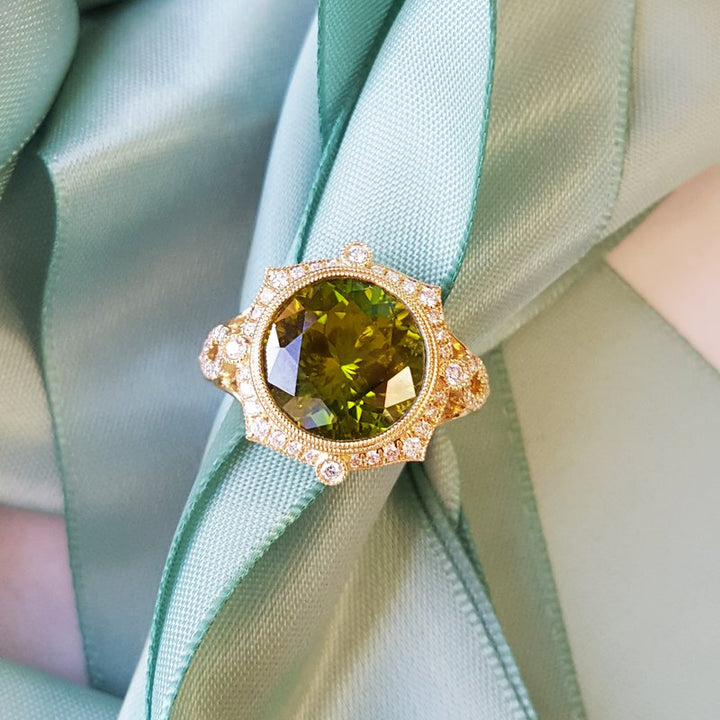  Arizona Peridot Gold Jewelry Peridot Northern Star Ring 370653 - Sami Fine Jewelry