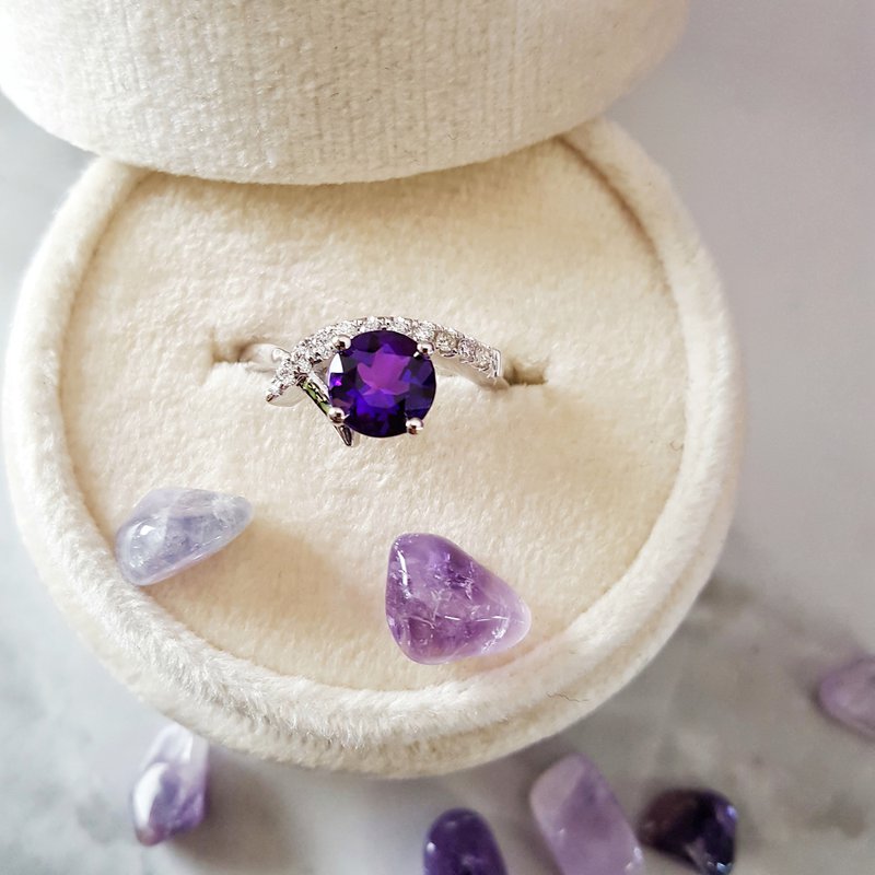  Arizona Amethyst Gold Jewelry Caress Ring 362917