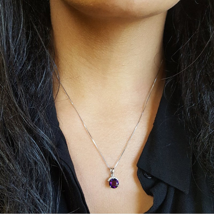 Arizona Amethyst Gold Jewelry Sunrise Pendant