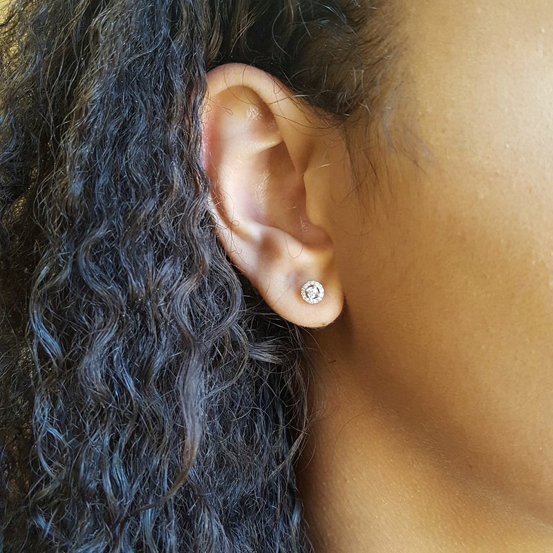 Sami Fine Jewelry True Reflections Halo Studs