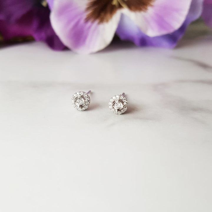 Sami Fine Jewelry True Reflections Halo Studs