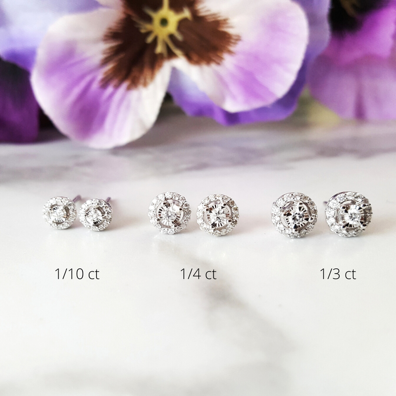 Sami Fine Jewelry True Reflections Halo Studs